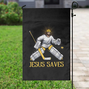 Jesus Saves Garden Flag Funny Christian Ice Hockey Goalie Gift TS12 Print Your Wear