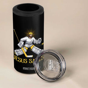 Jesus Saves 4 in 1 Can Cooler Tumbler Funny Christian Ice Hockey Goalie Gift TS12 Print Your Wear