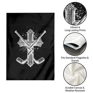 Faith Family Hockey Cross Garden Flag Religious Ice Hockey Lover Gift TS12 Print Your Wear