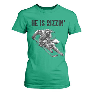 Funny Christian Ice Hockey Lover Gift T Shirt For Women He Is Rizzin TS12 Irish Green Print Your Wear