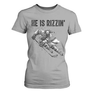 Funny Christian Ice Hockey Lover Gift T Shirt For Women He Is Rizzin TS12 Sport Gray Print Your Wear