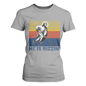 He Is Rizzin T Shirt For Women Christian Hockey Retro Funny Gift For Believers TS12 Sport Gray Print Your Wear