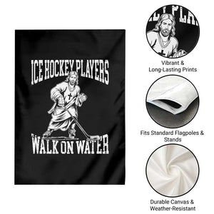 Jesus Ice Hockey Players Walk On Water Garden Flag Funny Christian Gift TS12 Print Your Wear