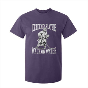 Jesus Ice Hockey Players Walk On Water T Shirt For Kid Funny Christian Gift TS12 Purple Print Your Wear
