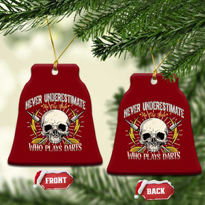 Never Underestimate An Old Who Plays Darts Ceramic Ornament Funny Darts Fan TS12 Print Your Wear