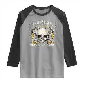 Never Underestimate An Old Who Plays Darts Raglan Shirt Funny Darts Fan TS12 Sport Gray Black Print Your Wear