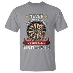 Never Underestimate An Old Man Plays Darts T Shirt Gothic Darts Player TS12 Sport Gray Print Your Wear
