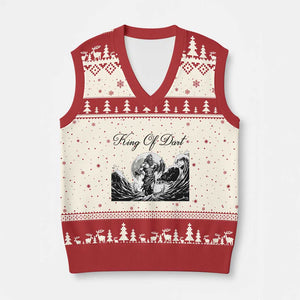Greek Mythology Poseidon Dartist V-Neck Knit Sweater Vest King Of Dart Thrower TS12 Beige Red Print Your Wear