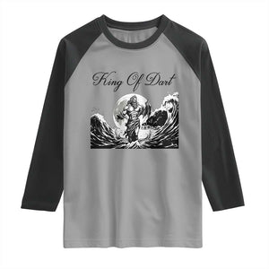 Greek Mythology Poseidon Dartist Raglan Shirt King Of Dart Thrower TS12 Sport Gray Black Print Your Wear