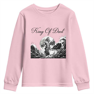 Greek Mythology Poseidon Dartist Youth Sweatshirt King Of Dart Thrower TS12 Light Pink Print Your Wear
