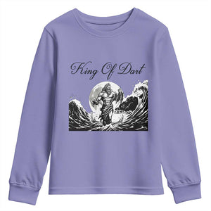 Greek Mythology Poseidon Dartist Youth Sweatshirt King Of Dart Thrower TS12 Violet Print Your Wear