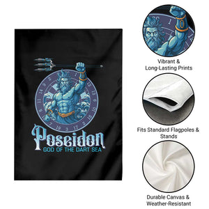 Ancient Greek Mythology Poseidon Dartist Garden Flag God Of The Dart Sea Trident TS12 Print Your Wear