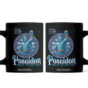 Ancient Greek Mythology Poseidon Dartist Coffee Mug God Of The Dart Sea Trident TS12 Black Print Your Wear