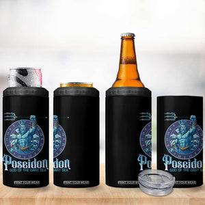 Ancient Greek Mythology Poseidon Dartist 4 in 1 Can Cooler Tumbler God Of The Dart Sea Trident TS12 Print Your Wear