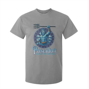 Ancient Greek Mythology Poseidon Dartist T Shirt For Kid God Of The Dart Sea Trident TS12 Sport Gray Print Your Wear