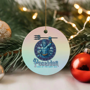 Ancient Greek Mythology Poseidon Dartist Ceramic Ornament God Of The Dart Sea Trident TS12 1pc Pastel Print Your Wear