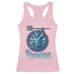 Ancient Greek Mythology Poseidon Dartist Racerback Tank Top God Of The Dart Sea Trident TS12 Light Pink Print Your Wear