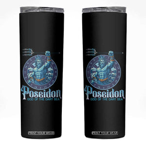 Ancient Greek Mythology Poseidon Dartist Skinny Tumbler God Of The Dart Sea Trident TS12 Black Print Your Wear