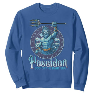 Ancient Greek Mythology Poseidon Dartist Sweatshirt God Of The Dart Sea Trident TS12 Royal Blue Print Your Wear