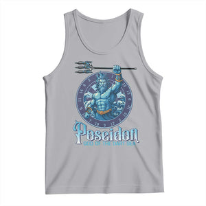 Ancient Greek Mythology Poseidon Dartist Tank Top God Of The Dart Sea Trident TS12 Athletic Heather Print Your Wear