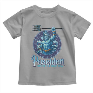 Ancient Greek Mythology Poseidon Dartist Toddler T Shirt God Of The Dart Sea Trident TS12 Sport Gray Print Your Wear