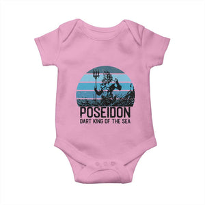 Ancient Greek Mythology Poseidon Dartist Baby Onesie Dart King Of The Sea Trident TS12 Light Pink Print Your Wear