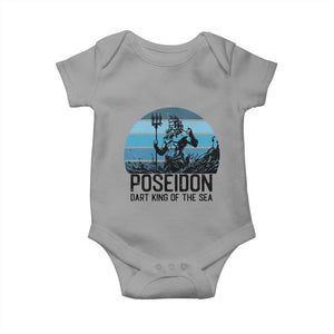 Ancient Greek Mythology Poseidon Dartist Baby Onesie Dart King Of The Sea Trident TS12 Sport Gray Print Your Wear