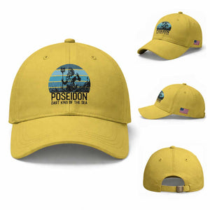 Ancient Greek Mythology Poseidon Dartist Baseball Cap Dart King Of The Sea Trident TS12 Baseball Cap Universal Fit Yellow Print Your Wear