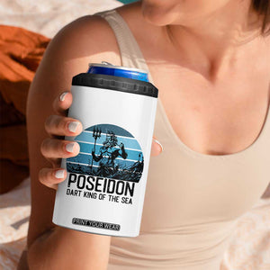 Ancient Greek Mythology Poseidon Dartist 4 in 1 Can Cooler Tumbler Dart King Of The Sea Trident TS12 Print Your Wear