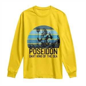 Ancient Greek Mythology Poseidon Dartist Long Sleeve Shirt Dart King Of The Sea Trident TS12 Daisy Print Your Wear