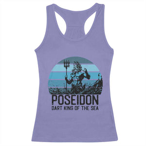 Ancient Greek Mythology Poseidon Dartist Racerback Tank Top Dart King Of The Sea Trident TS12 Violet Print Your Wear
