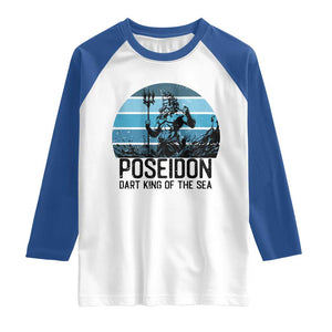 Ancient Greek Mythology Poseidon Dartist Raglan Shirt Dart King Of The Sea Trident TS12 White Royal Print Your Wear