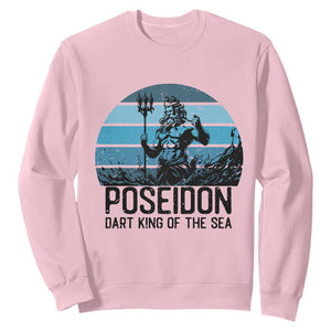 Ancient Greek Mythology Poseidon Dartist Sweatshirt Dart King Of The Sea Trident TS12 Light Pink Print Your Wear