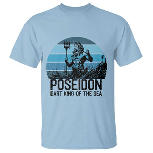 Ancient Greek Mythology Poseidon Dartist T Shirt Dart King Of The Sea Trident TS12 Light Blue Print Your Wear