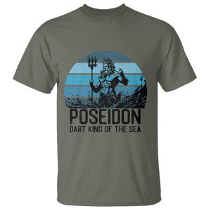 Ancient Greek Mythology Poseidon Dartist T Shirt Dart King Of The Sea Trident TS12 Military Green Print Your Wear
