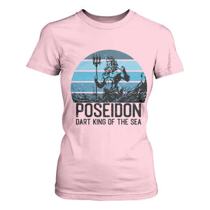 Ancient Greek Mythology Poseidon Dartist T Shirt For Women Dart King Of The Sea Trident TS12 Light Pink Print Your Wear