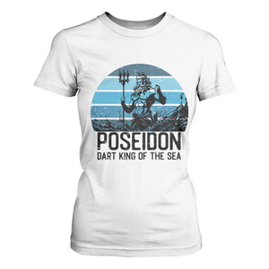 Ancient Greek Mythology Poseidon Dartist T Shirt For Women Dart King Of The Sea Trident TS12 White Print Your Wear