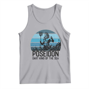 Ancient Greek Mythology Poseidon Dartist Tank Top Dart King Of The Sea Trident TS12 Athletic Heather Print Your Wear