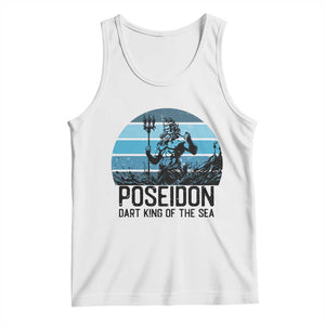 Ancient Greek Mythology Poseidon Dartist Tank Top Dart King Of The Sea Trident TS12 White Print Your Wear