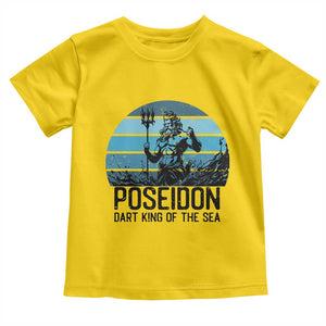 Ancient Greek Mythology Poseidon Dartist Toddler T Shirt Dart King Of The Sea Trident TS12 Daisy Print Your Wear