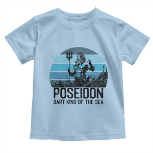 Ancient Greek Mythology Poseidon Dartist Toddler T Shirt Dart King Of The Sea Trident TS12 Light Blue Print Your Wear