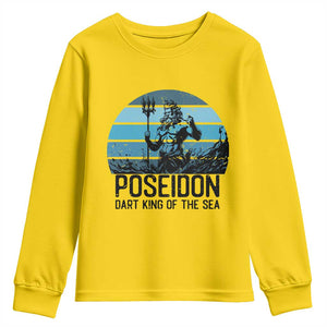 Ancient Greek Mythology Poseidon Dartist Youth Sweatshirt Dart King Of The Sea Trident TS12 Daisy Print Your Wear