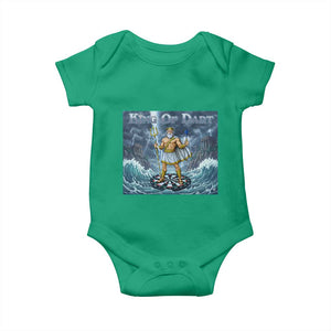 Greek Mythology Poseidon Dart Player Baby Onesie King Of Dart Trident Thrower TS12 Irish Green Print Your Wear