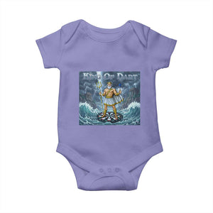 Greek Mythology Poseidon Dart Player Baby Onesie King Of Dart Trident Thrower TS12 Violet Print Your Wear
