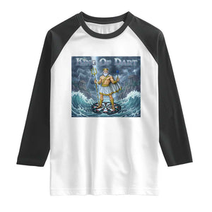 Greek Mythology Poseidon Dart Player Raglan Shirt King Of Dart Trident Thrower TS12 White Black Print Your Wear