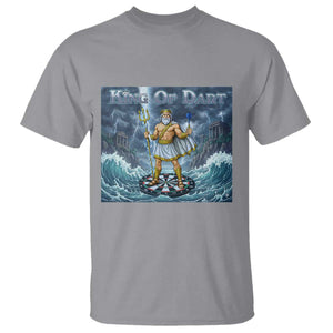 Greek Mythology Poseidon Dart Player T Shirt King Of Dart Trident Thrower TS12 Sport Gray Print Your Wear