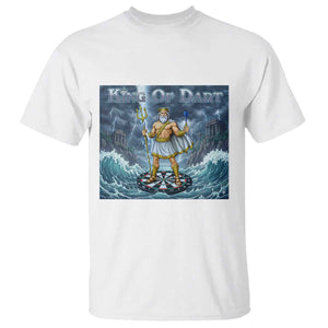 Greek Mythology Poseidon Dart Player T Shirt King Of Dart Trident Thrower TS12 White Print Your Wear