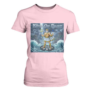 Greek Mythology Poseidon Dart Player T Shirt For Women King Of Dart Trident Thrower TS12 Light Pink Print Your Wear