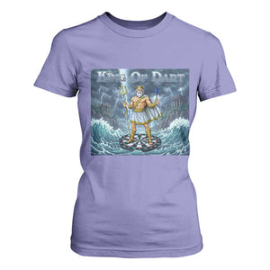 Greek Mythology Poseidon Dart Player T Shirt For Women King Of Dart Trident Thrower TS12 Violet Print Your Wear
