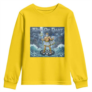 Greek Mythology Poseidon Dart Player Youth Sweatshirt King Of Dart Trident Thrower TS12 Daisy Print Your Wear